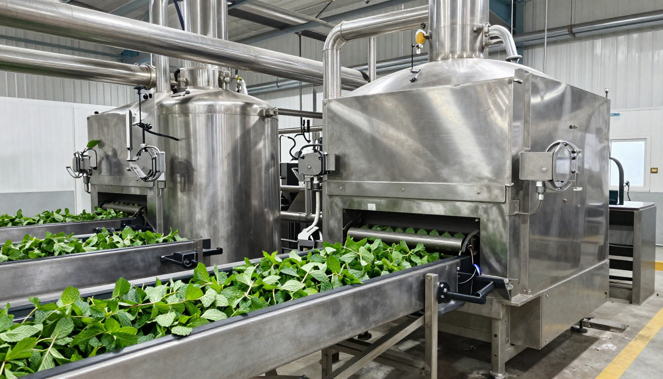 ANTIROTAVIR production facility — ingredient processing and controlled blending